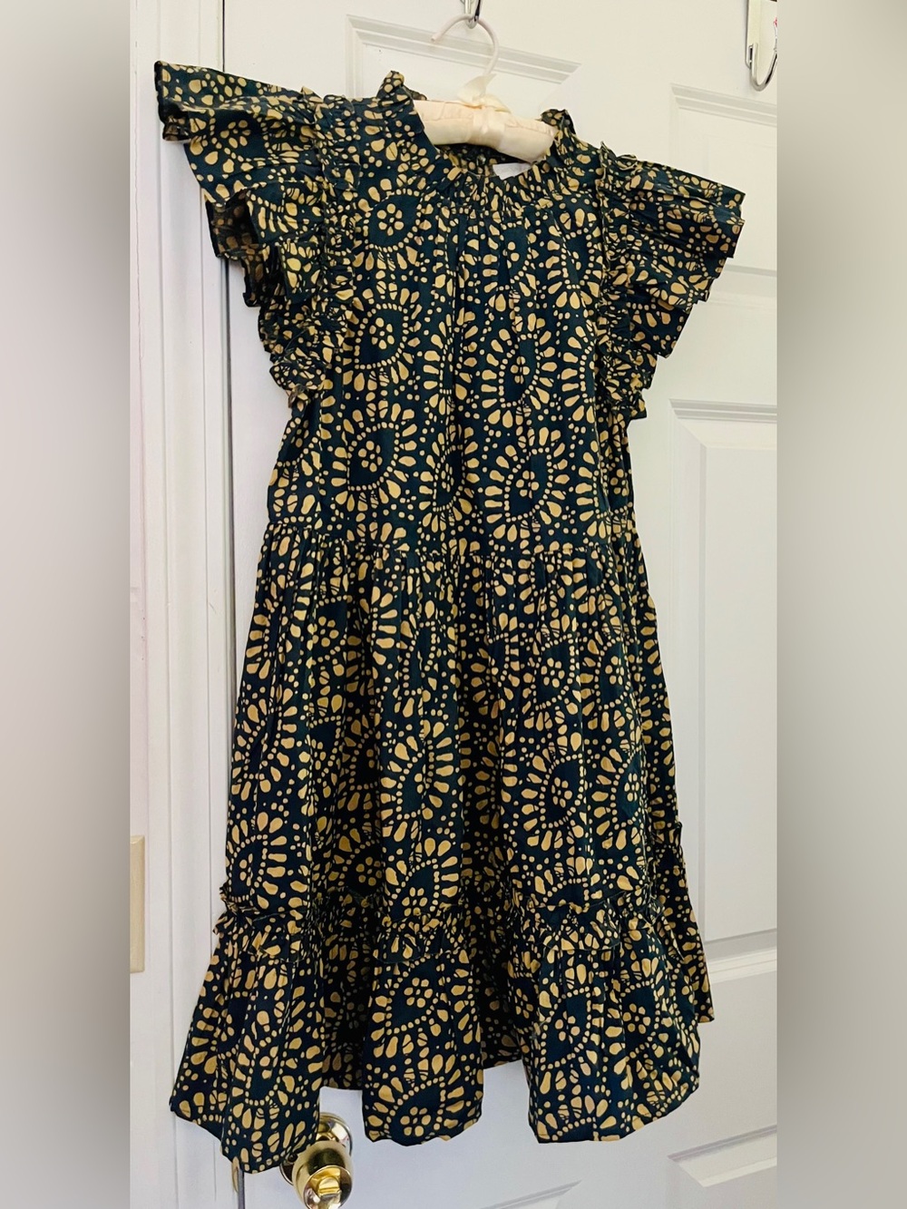 NWT Caroline Constas Dress In Navy Eyelash Print Size Small
